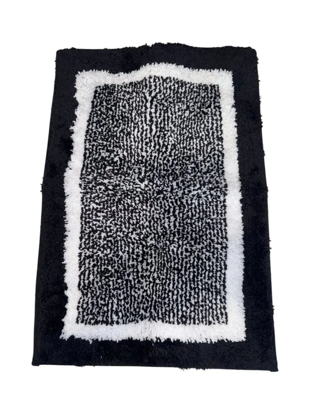 Black and White Bath Mat Rug